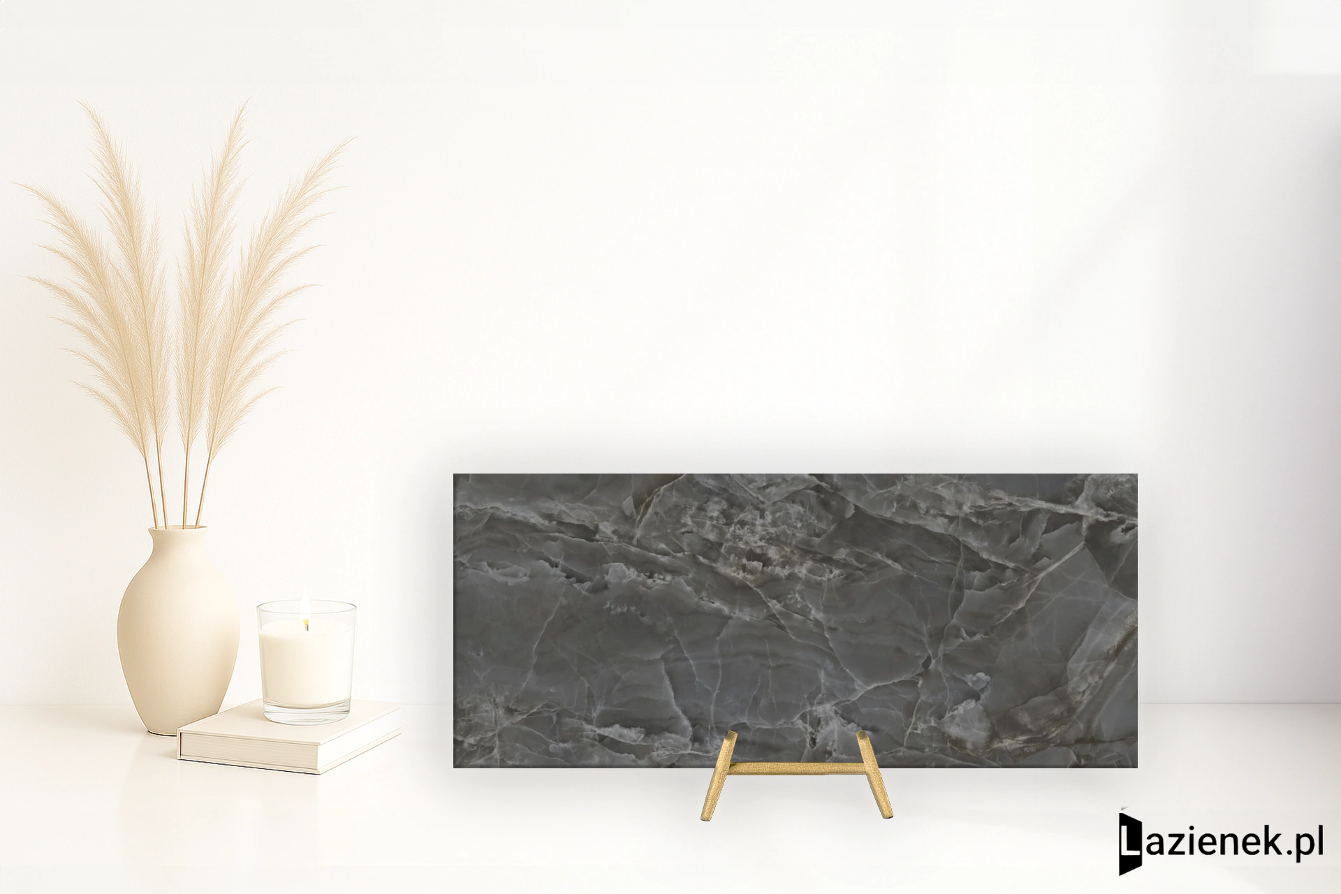 Casalgrande Padana Alabastri Black błyszcząca 120x278 cm gr. 6 mm - płytka rektyfikowana/18575290